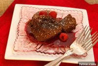 Decadent Dark Chocolate Brownies with Tangy Raspberry Drizzle