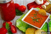 Charred Garden Tomato Bisque and Golden Parmesan Shards
