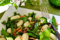 Springtime Gnocchi with Fresh Asparagus and Sweet Peas