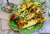Charred Italian Corn with Savory Garlic Basil Butter