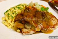 Traditional Oktoberfest Style German Jagerschnitzel