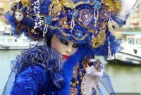 Exquisite Venetian Masquerade Attire and Artistic Masks