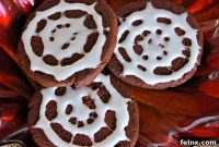 Spooky Dark Cocoa Spiderweb Cookies