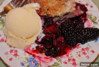 Homemade Blackberry Cobbler with Soft Sweet Biscuits