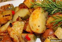 Garlic and Rosemary Herb Roasted Garden Medley