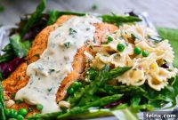 Zesty Lemon Salmon Pasta with Asparagus and Sweet Peas