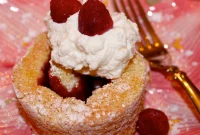Light Raspberry Amaretto Cake Roll