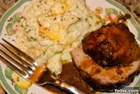 Succulent Roast Pork with Charred Garlic Vinaigrette