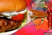 Tuscan Style Turkey Burgers with Sun Dried Tomato Pesto and Basil Aioli
