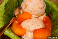 Homemade Sun Ripened Peach Ice Cream
