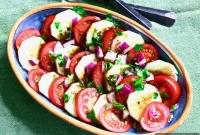 Traditional Rustic Italian Tomato and Cucumber Medley