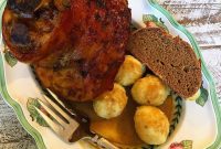 Authentic Bavarian Schweinshaxe Roasted Pork Knuckle for Oktoberfest