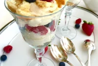 Creamy Mixed Berry Mascarpone Budino with Marsala Wine