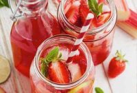 Sparkling Strawberry Rhubarb Garden Mojito