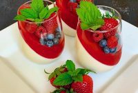 Authentic Bolognese Panna Cotta with Fresh Strawberry Glaze