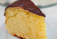 Simple Single Layer Golden Cake with Creamy Nutella Chocolate Frosting
