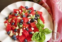 Gourmet Watermelon Blueberry and Gorgonzola Medley