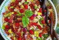 Zesty Italian BLT Pasta Salad with Crispy Bacon