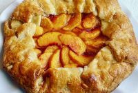 Traditional Homemade Italian Rustic Peach Crostata
