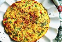 Simple Italian Cheesy Pepper Frittata