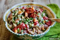Zesty Lemon Parmesan Italian Pea Salad
