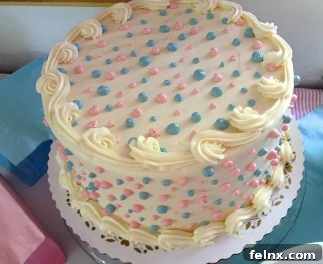Baby Shower Gender Reveal Cake