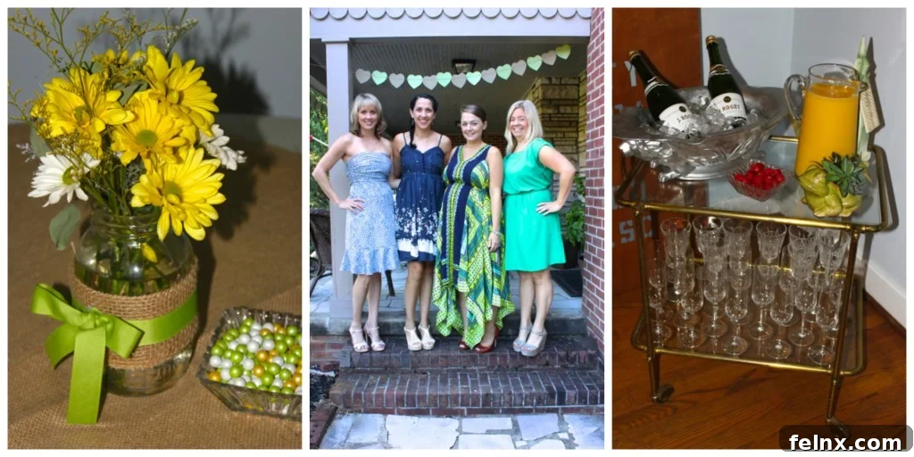 Friends and Mimosa Cart
