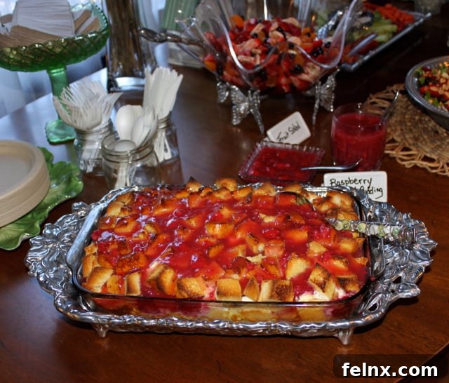Raspberry and Mascarpone Stuffed Bread Pudding