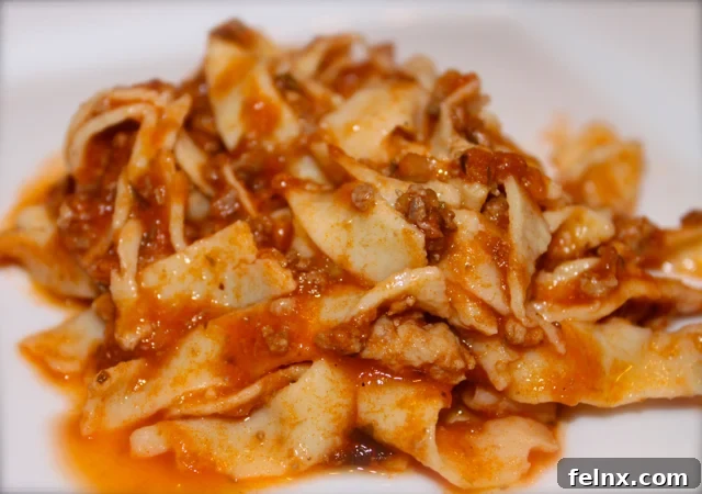 Authentic Italian Tagliatelle Portion