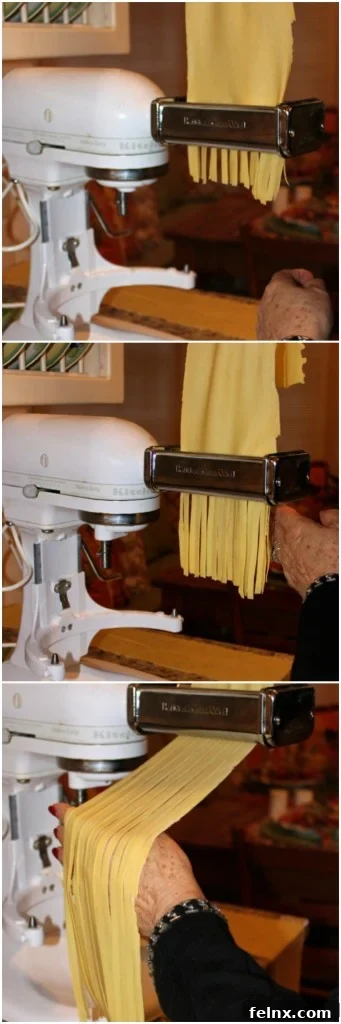Cutting Fresh Tagliatelle