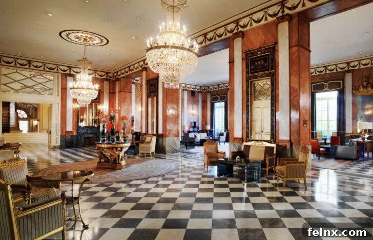 Luxurious interior details of the Westin Excelsior Rome