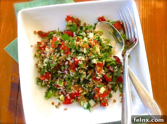 Detox Tabouli Salad with Fresh Parsley