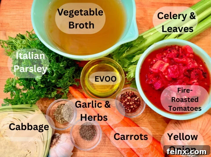 The BEST Cabbage Soup with fresh herbs