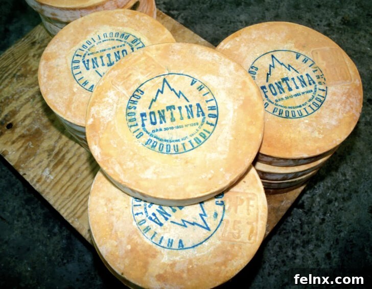 Hearty Mountain Tastes Authentic Alpine Comfort Food from Aosta Valley 6 Authentic Fontina cheese wheel from Valle d'Aosta