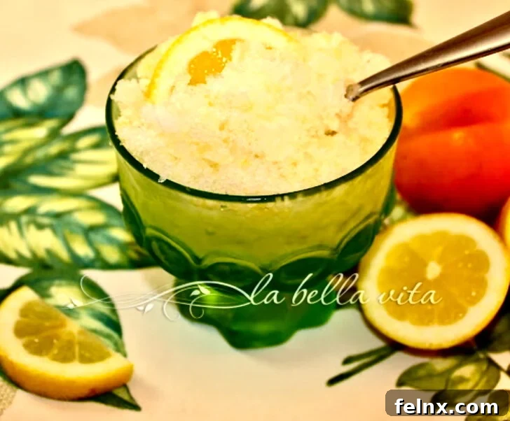 Refreshing Lemon Granita
