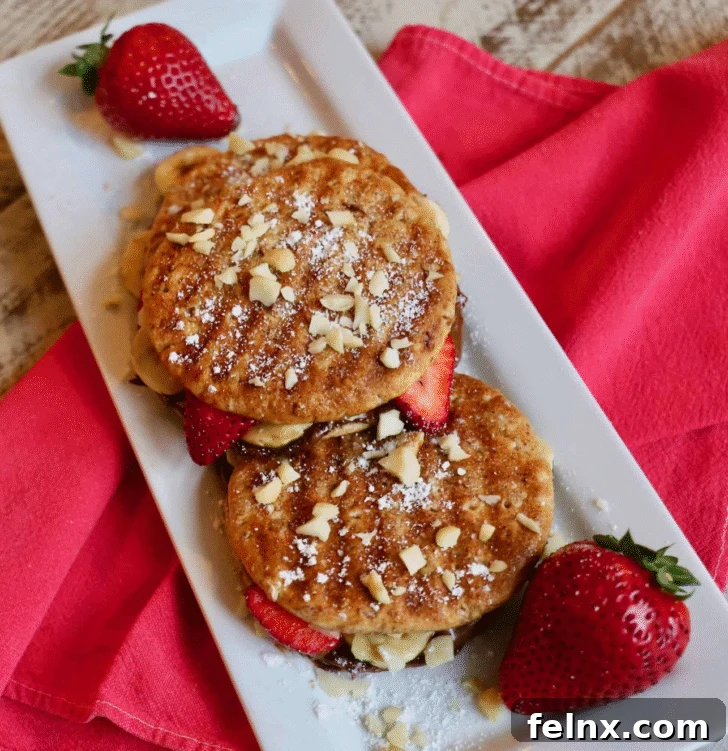 Nutella Fruit Panini with Macadamia Nuts