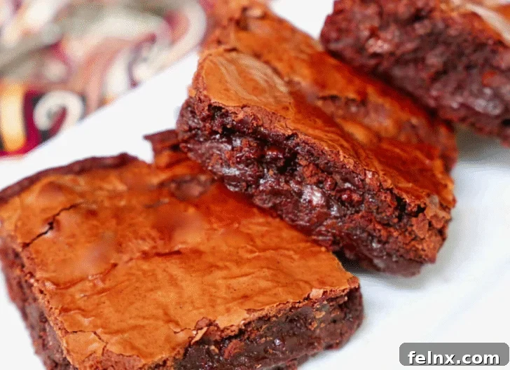 Fudgy Nutella Brownies Freshly Baked