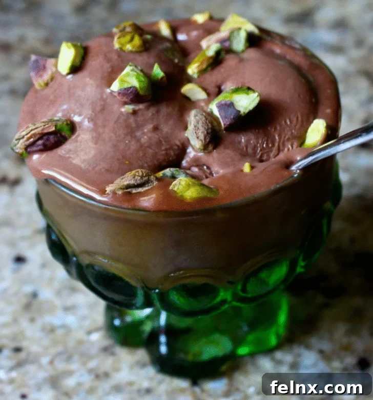 Homemade Nutella and Pistachio Gelato