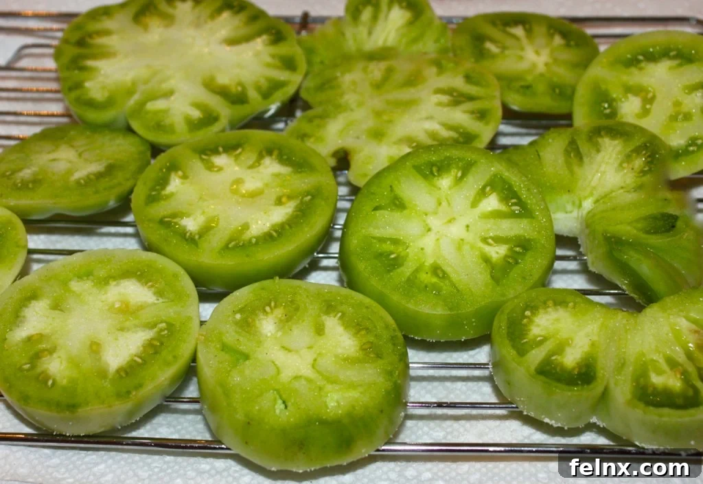 salted tomatoes sweating