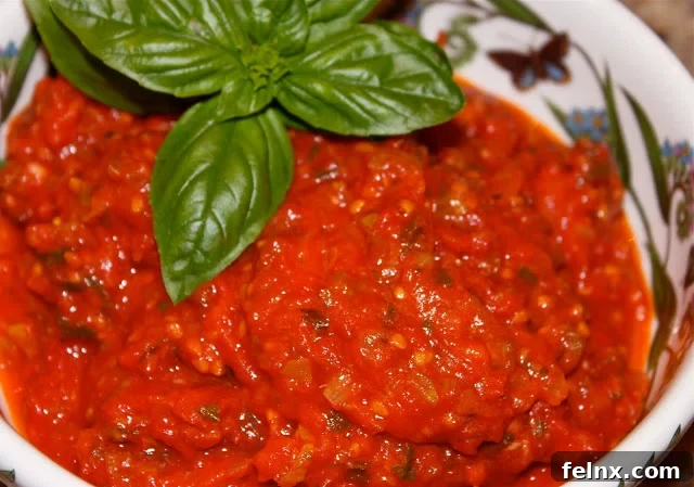 Freshly Made Simple Marinara Sauce