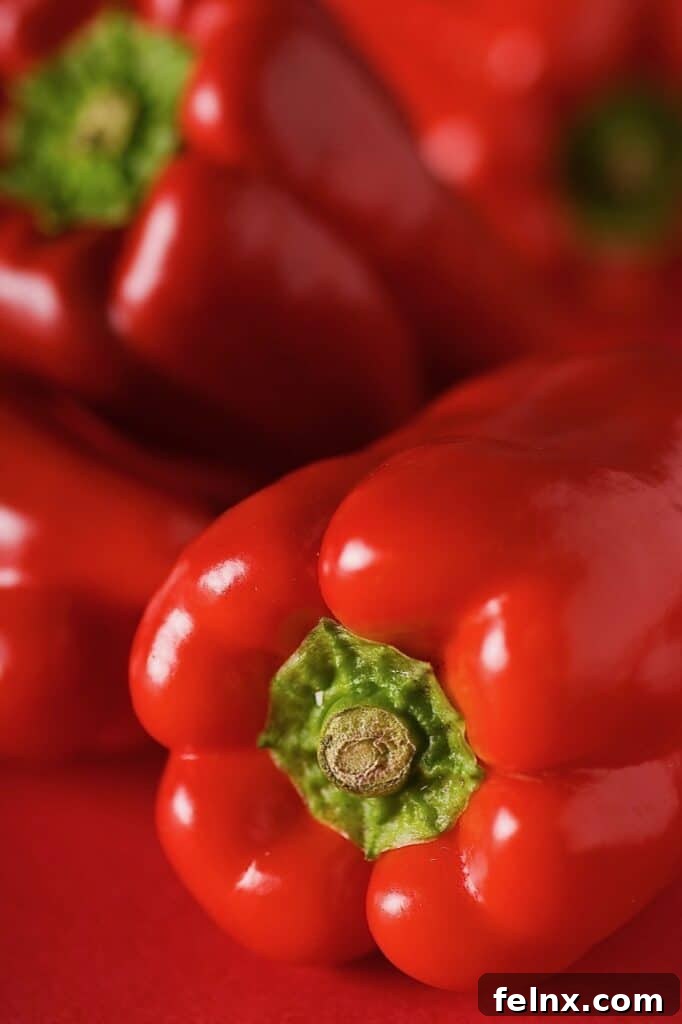 Roasted red pepper halves showing the charred skin