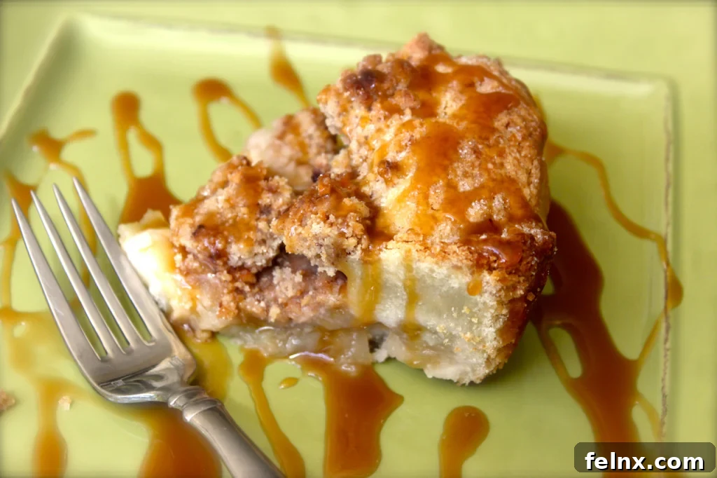 Rustic Apple crostata with Caramel streusel topping