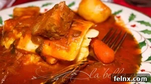 Delicious Italian Beef Stew served over Creamy Polenta with melted Fontina cheese