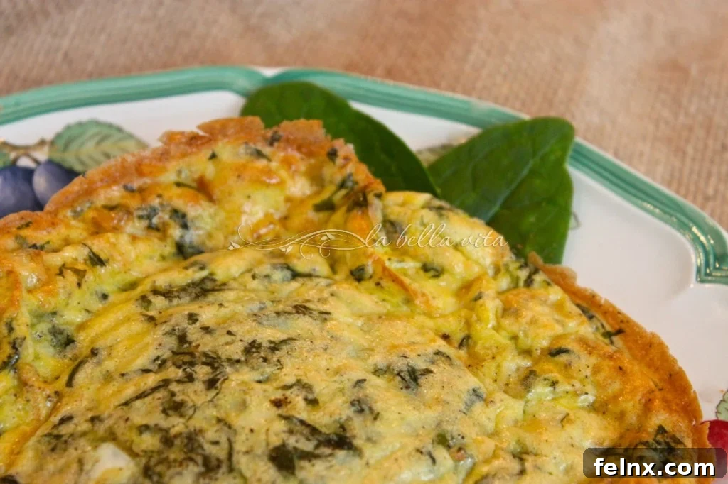 Slicing a Freshly Baked Italian Frittata