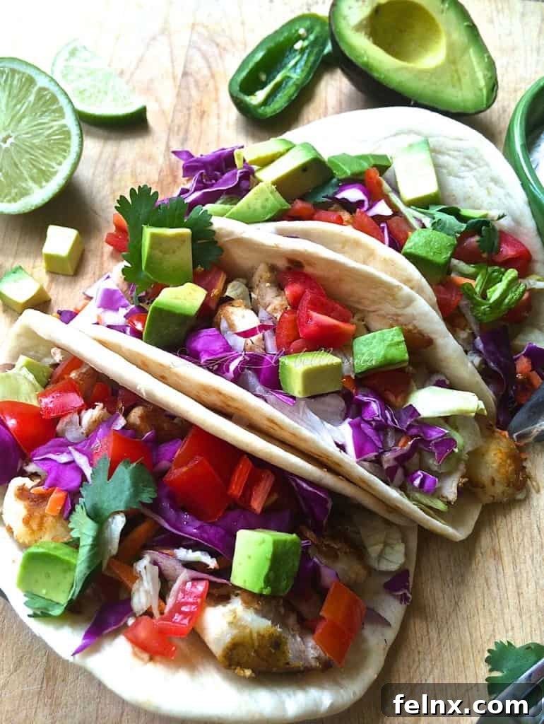 Baja Fish Tacos with Chipotle, Cilantro and Lime Crema