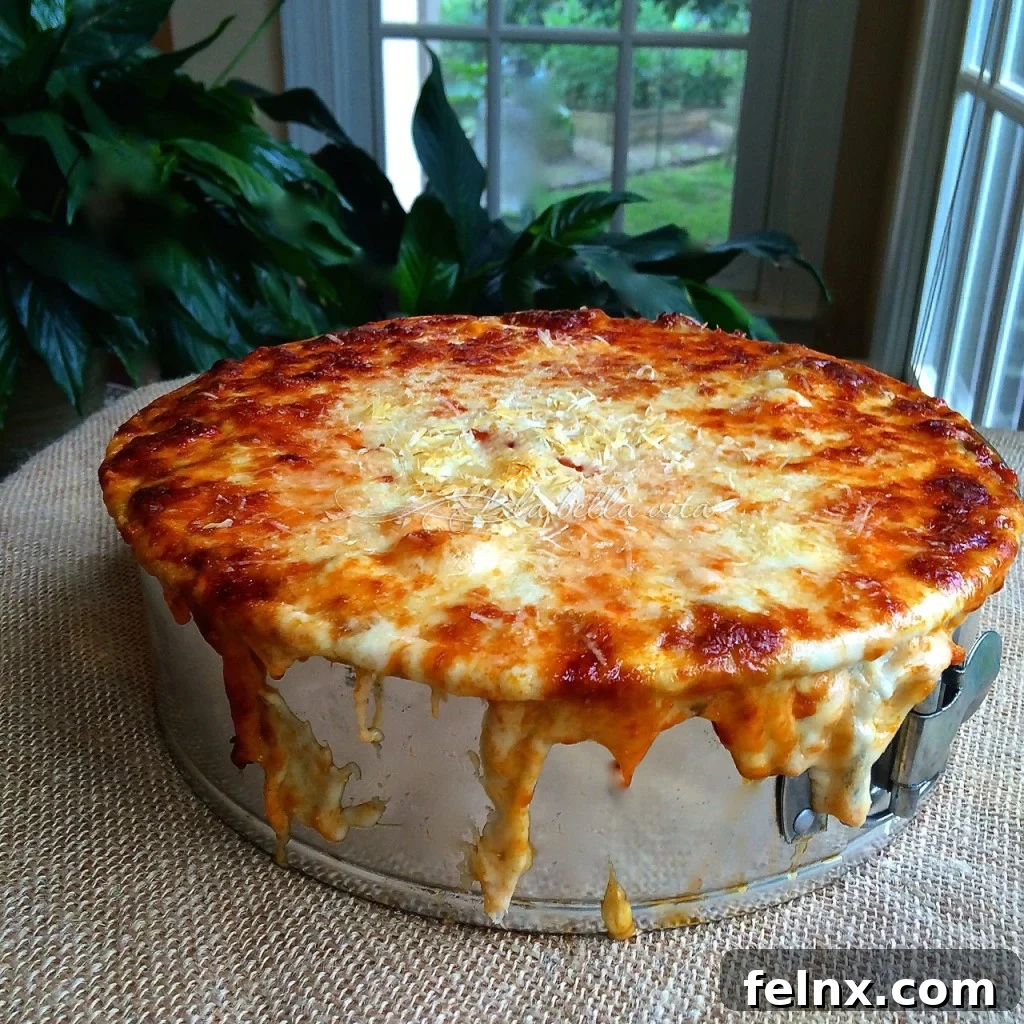 Beautiful cheesiness after baking