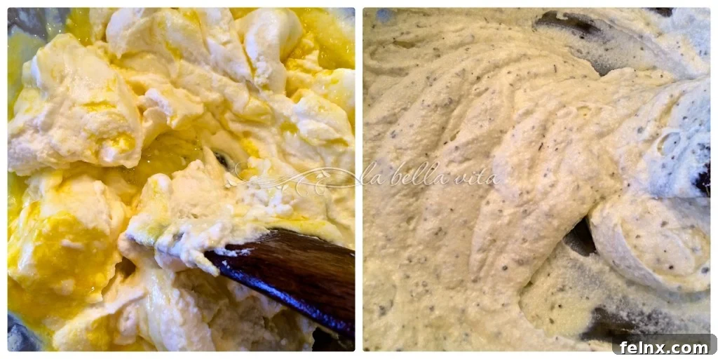 Blend ricotta with egg and Italian herbs