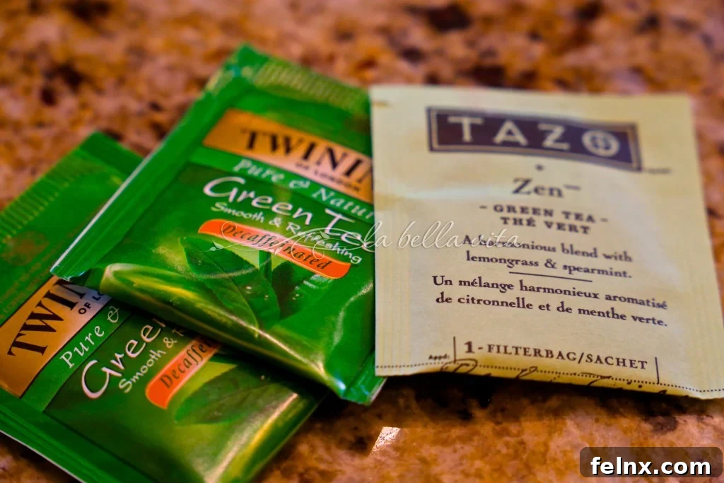 healthy green peach ice tea set on a table