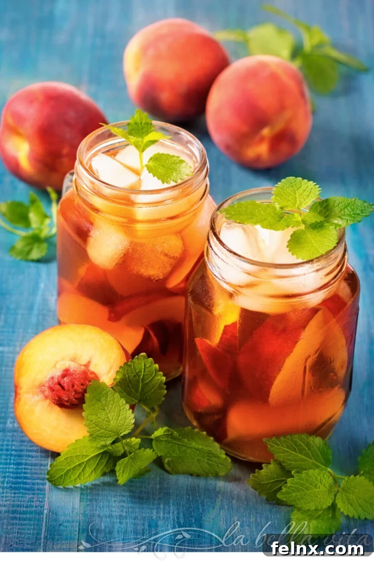 Peach Green Tea presentation