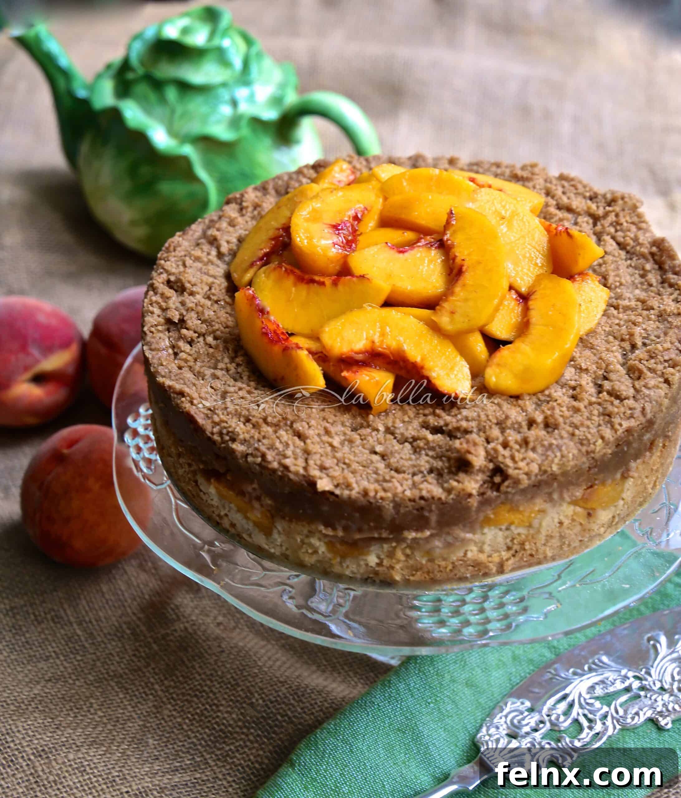 Italian Peach Crumb Cake